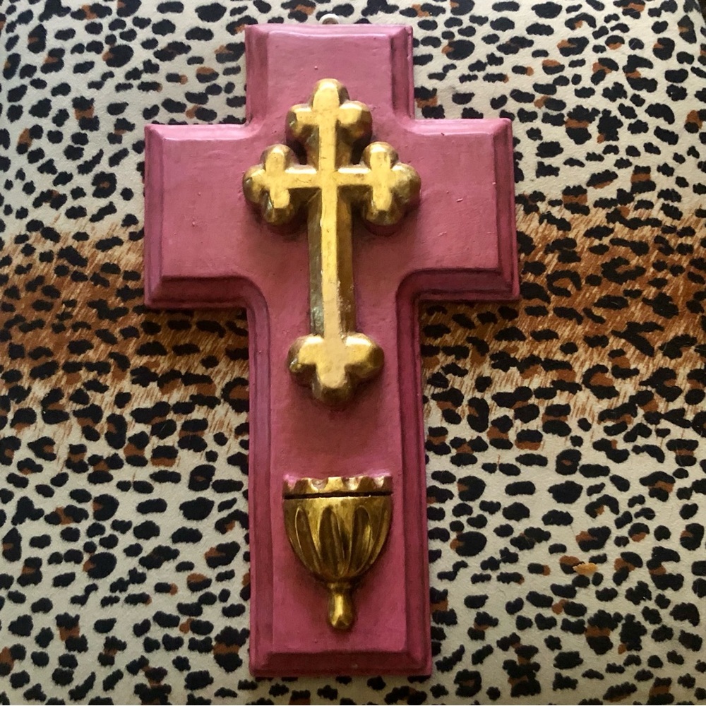Vintage Wood Cross Wall Hanging